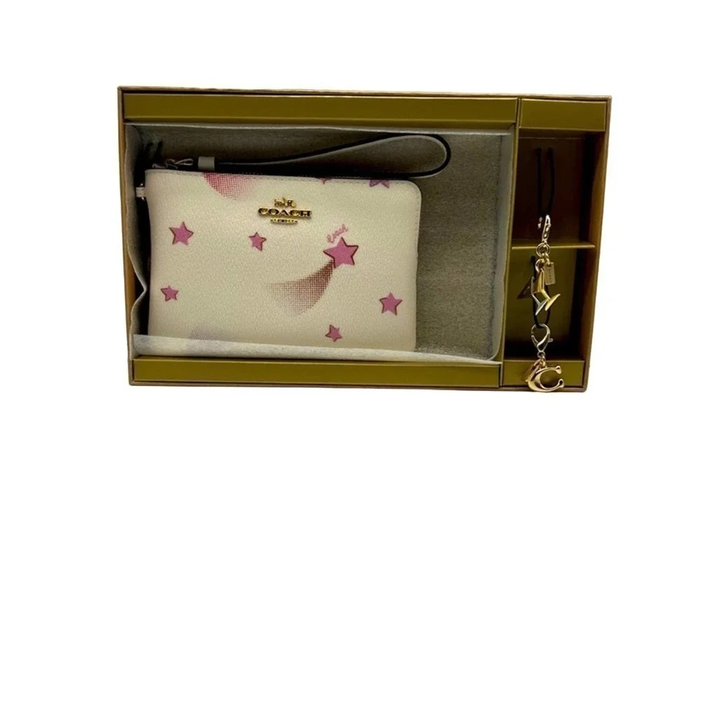 Coach Boxed Star Print Wristlet & Charms Gift Set – Holiday Ready – NWT - Picture 6 of 16